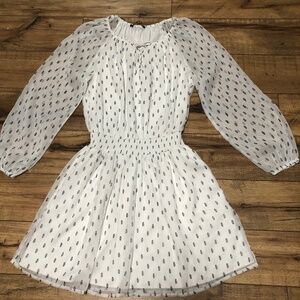 Abercrombie & Fitch Size S Womens Dress White Long Sleeves Elastic Waistband